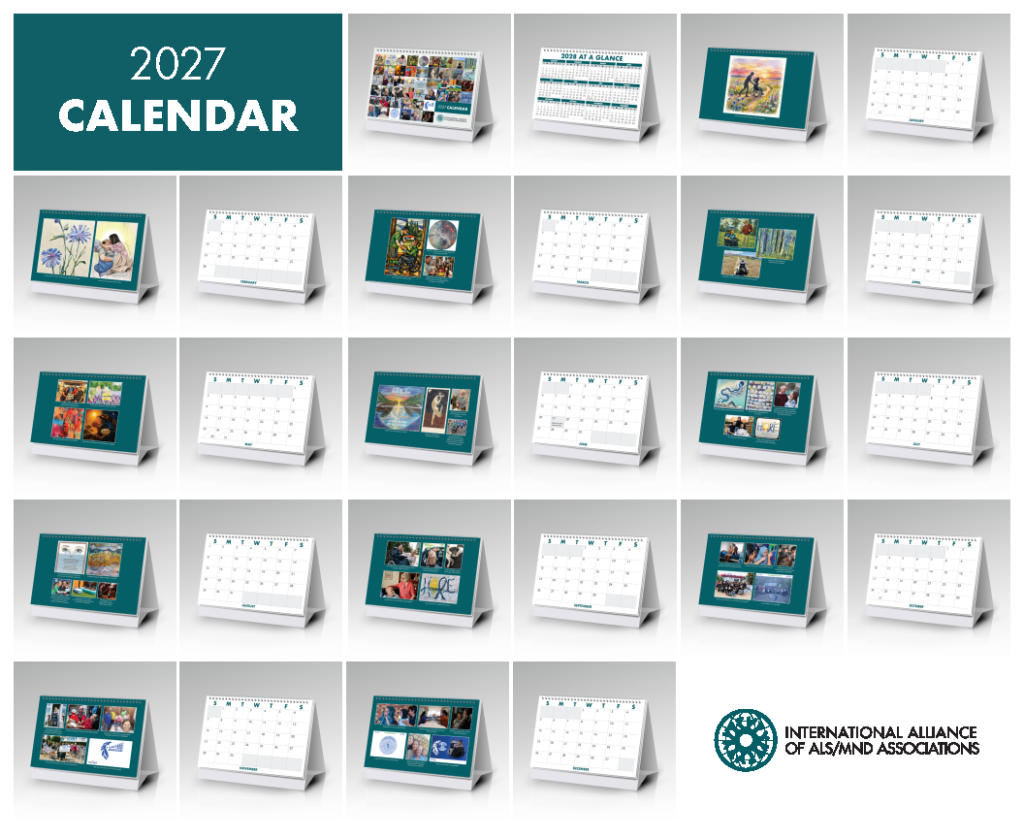 2027 ALS/MND Caregiver Calendar in desktop format